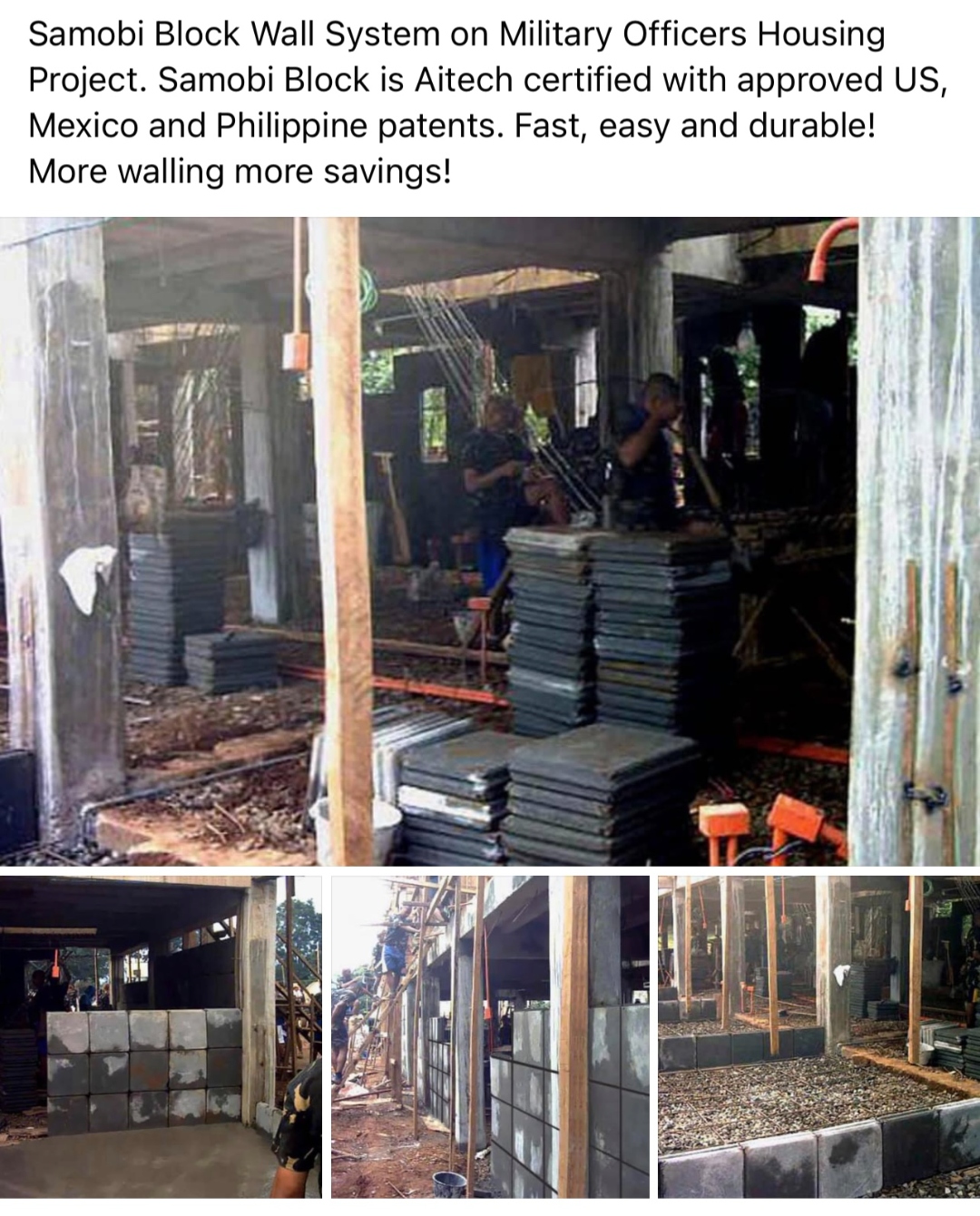 Samobi Block Wall System on Military Officers Housing Project